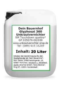 Glyphosat 360 Referenzmittel Durano* 20 Liter